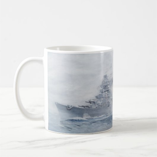 Battleship Bismarck-Tasse Kaffeetasse (Links)