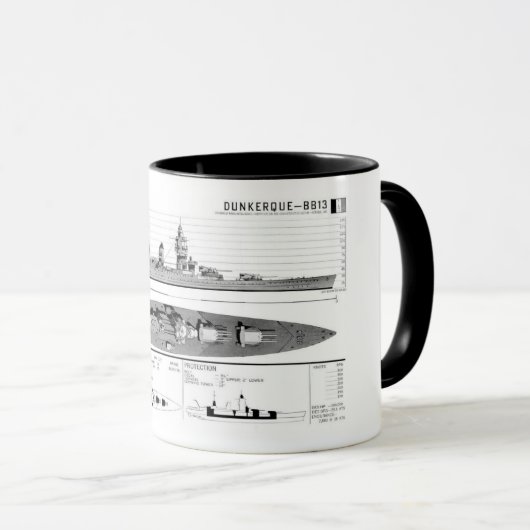 Battleship Dunkerque Tasse (VorderseiteRechts)