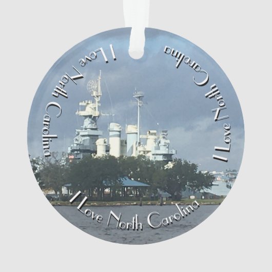 Battleship North Carolina am Kap Fear River Ornament (Rückseite)