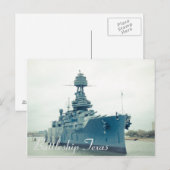 Battleship Schiff des Texas Museums im Staat San J Postkarte (Vorne/Hinten)