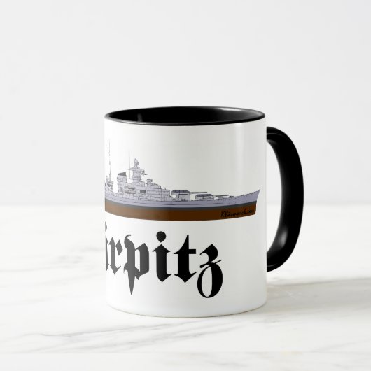 Battleship Tirpitz Mug Tasse (VorderseiteRechts)