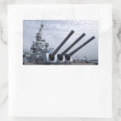 Battleship USS Alabama Rechteckiger Aufkleber (Tasche)