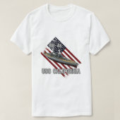 Battleship USS California BB44 Combat Warschiff Ve T-Shirt (Design vorne)
