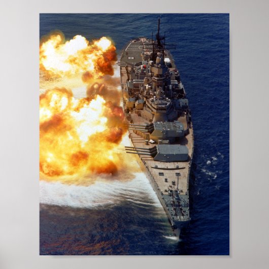 Battleship USS Iowa Broadside - 1984 Poster (Vorne)