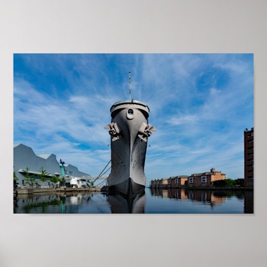 Battleship USS Wisconsin BB-64 Dead Ahead Poster (Vorne)