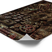 Battleshir-Interieur, Steampunk-Stil, Retro futuri Poster (Ecke)