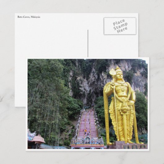 Battu-Höhlenstatue Postkarte (Vorne/Hinten)