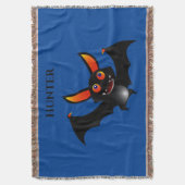 Battwerfen Decke mit personalisiertem Namen. (Vorderseite Vertikal)