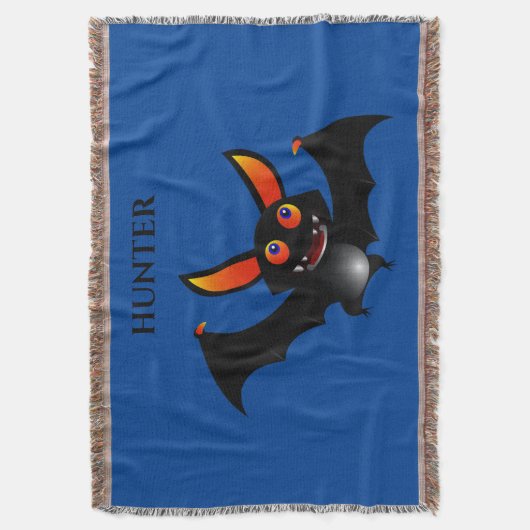 Battwerfen Decke mit personalisiertem Namen. (Vorderseite Vertikal)