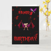 Batty Birthday Blood Bats Goth Emo Alternative Karte (Gelbe Blume)