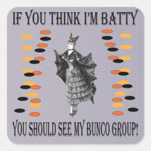 Batty Bunco Quadratischer Aufkleber