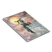 Batty Cat Witch Notebook Notizblock (Rechte Seite)