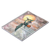 Batty Cat Witch Notebook Notizblock (Linke Seite)
