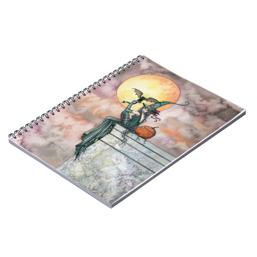 Batty Cat Witch Notebook Notizblock (Linke Seite)