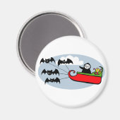 Batty Christmas Sleigh Magnet (Vorderseite/Rückseite)