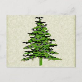 Batty Christmas Tree Feiertagspostkarte