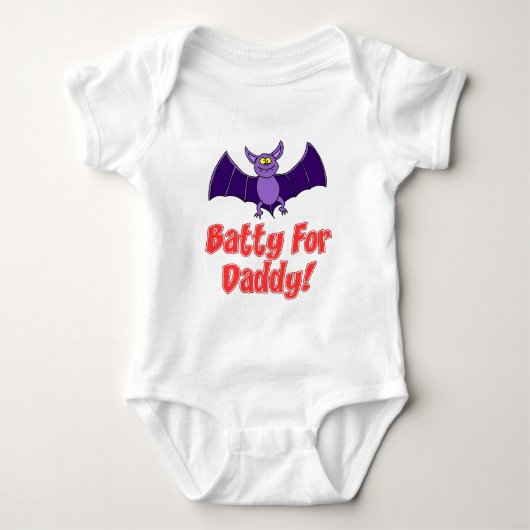 Batty für Daddy Baby Strampler (Vorderseite)