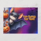 Batty für euch Halloween-Grüße Feiertagspostkarte (Vorderseite)