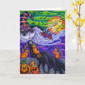 Batty Halloween Card Karte (Gelbe Blume)