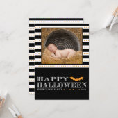 Batty Halloween Fotokarten Karte (Vorderseite/Rückseite Beispiel)