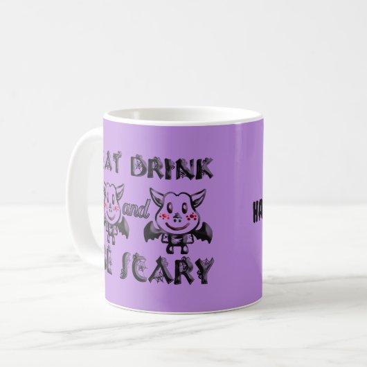 Batty Halloween Kaffeetasse (Vorderseite Links)
