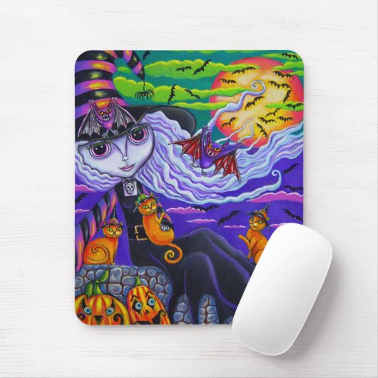Batty Halloween Mousepad (Mit Mouse)