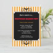 Batty Halloween-Party Einladung (Stehend Vorderseite)