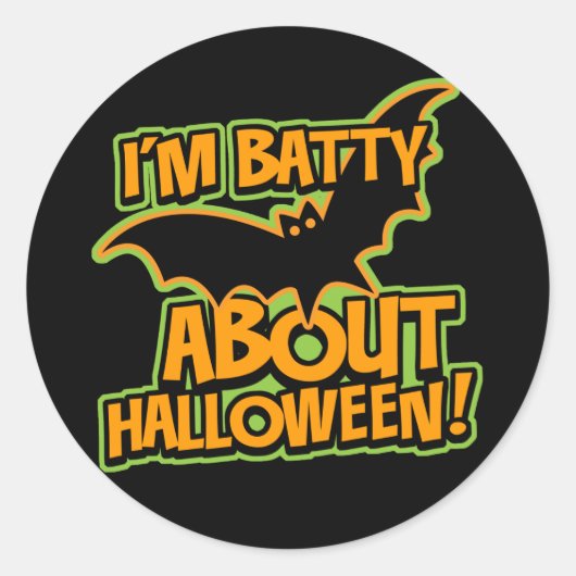 Batty Halloween Sticker (Vorderseite)