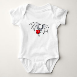 Batty Heart Baby Bodysuit Baby Strampler