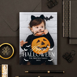 Batty Overlay Halloween Fotokarte Karte