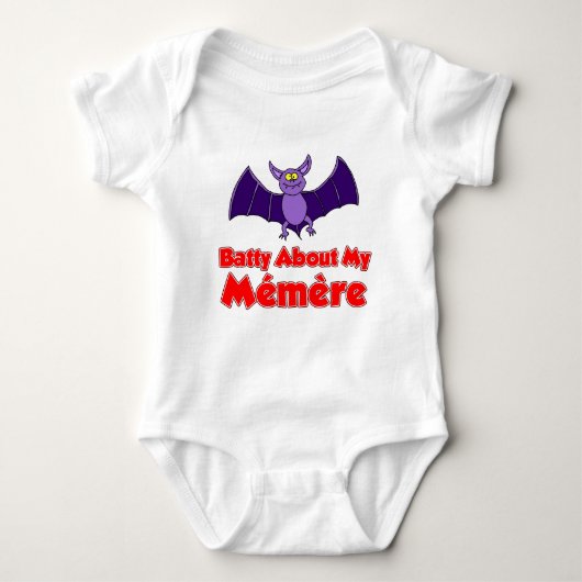 Batty über meine Memere Baby Strampler (Vorderseite)