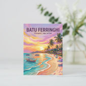 Batu Ferringhi Strand Malaysia Postkarte (Stehend Vorderseite)