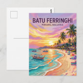 Batu Ferringhi Strand Malaysia Postkarte (Vorne/Hinten)