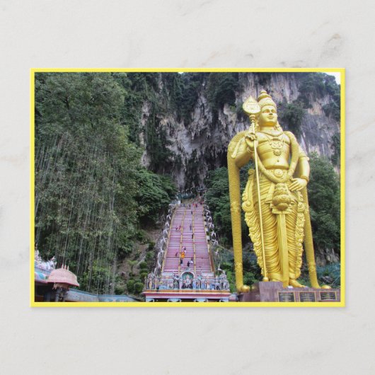 Batu Höhlen Goldstatue Postkarte (Vorderseite)