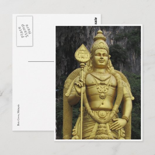 Batu Höhlen murugan Postkarte (Vorne/Hinten)