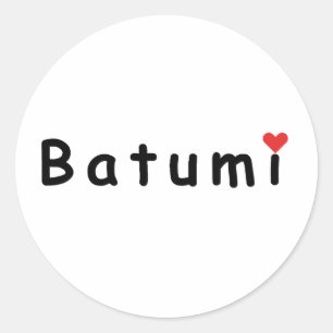 Batumi Georgia, I Liebe Batumi Runder Aufkleber