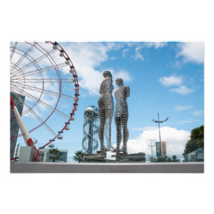 Batumi Stadt Georgia. Ali- und Nino-Statue Fotodruck
