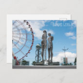 Batumi Stadt Georgia. Ali- und Nino-Statue Postkarte (Vorne/Hinten)