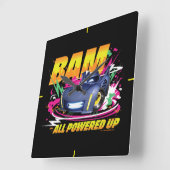 Batwheels™ Bam - Alle hochgefahren Quadratische Wanduhr (Winkel)