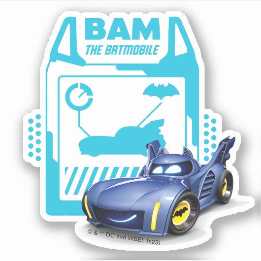 Batwheels™ Bam - Der Batmobile Aufkleber (Vorderseite)
