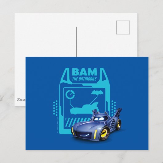 Batwheels™ Bam - Der Batmobile Postkarte (Vorne/Hinten)