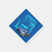 Batwheels™ Bam - Der Batmobile Serviette (Ecke)