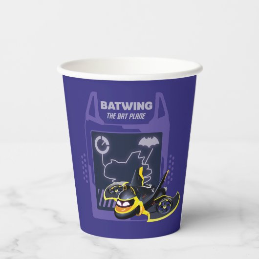 Batwheels™ Batwing - Das Bat-Flugzeug Pappbecher (Rückseite)