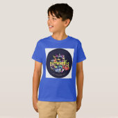 Batwheels bedruckten blauen T - Shirt. T-Shirt (Vorne ganz)