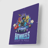 Batwheels™ - Bereit zum Rollen Quadratische Wanduhr (Winkel)
