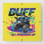 Batwheels™ Buff - Alle hochgefahren Quadratische Wanduhr (Vorderseite)