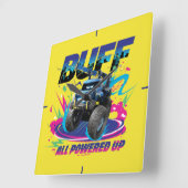 Batwheels™ Buff - Alle hochgefahren Quadratische Wanduhr (Winkel)