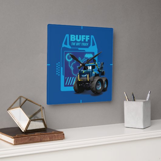 Batwheels™ Buff - Der Bat Truck Quadratische Wanduhr (Büro)