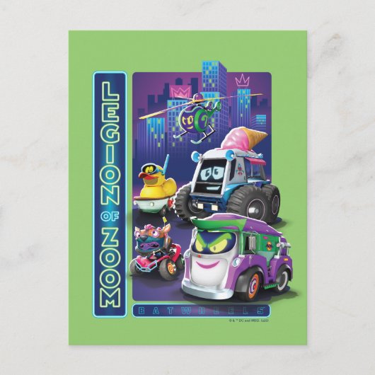 Batwheels™ - Legion des Zooms Postkarte (Vorderseite)