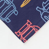 Batwheels™ Neon Kontur Muster Fleecedecke (Ecke)